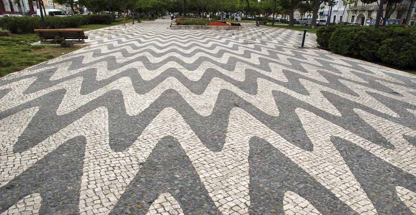 Algarve Faro sidewalk art